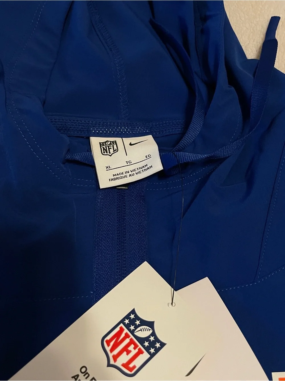 Nike NFL Denver Broncos Team Issued Anorak Half-Zip Hooded Jacket Sz XL